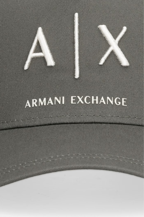 Бейсболка чоловіча бавовняна Armani Exchange колір зелений