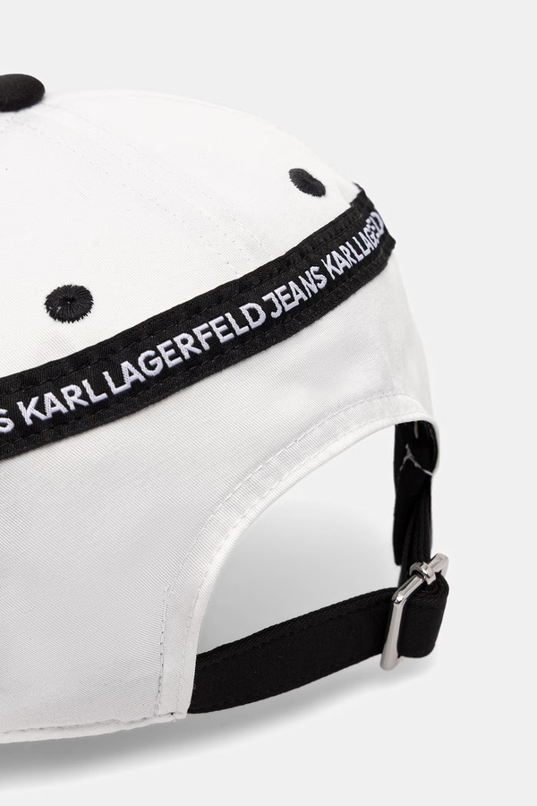 Бейсболка чоловіча Karl Lagerfeld Jeans колір білий фото 2