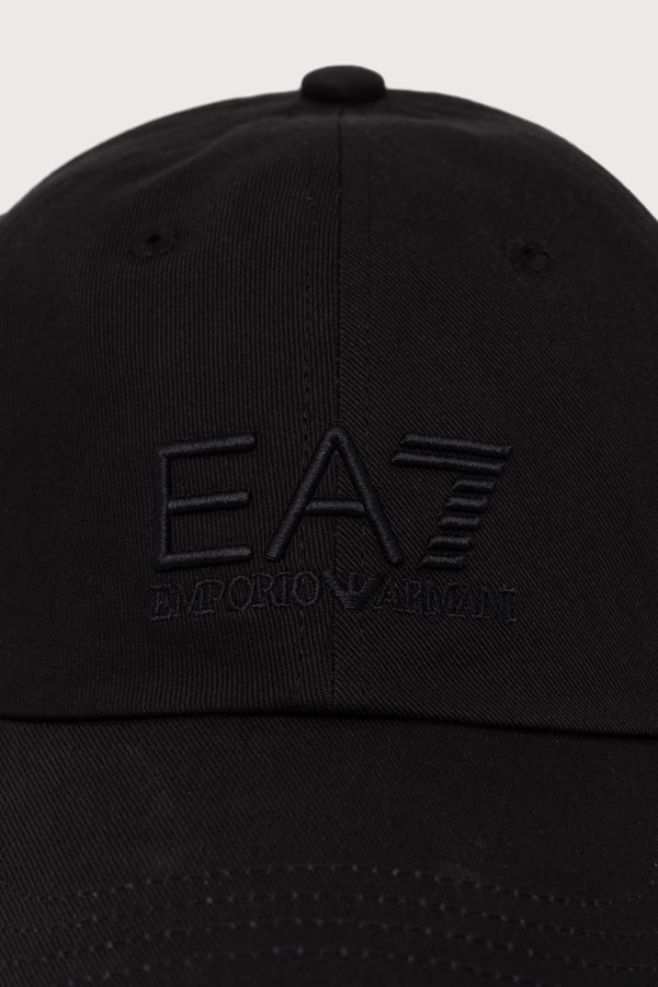 Бейсболка бавовняна EA7 Emporio Armani колір чорний