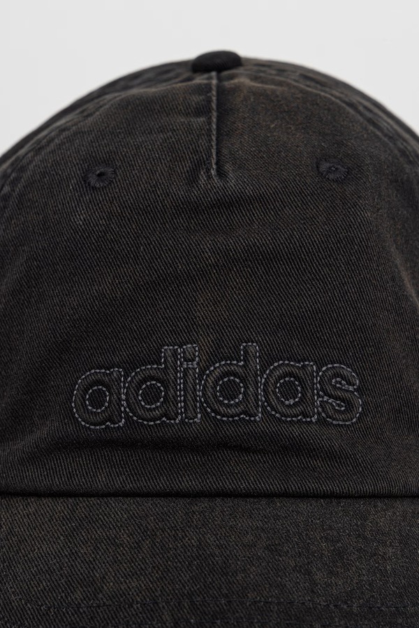 Кепка бавовняна adidas колір чорний фото 2