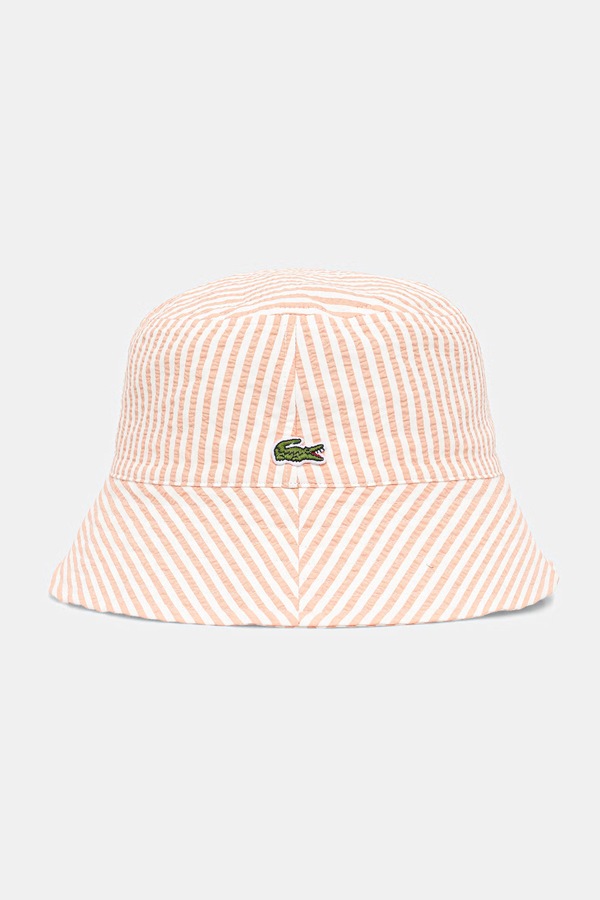 Шляпа хлопковый Lacoste цвет оранжевый