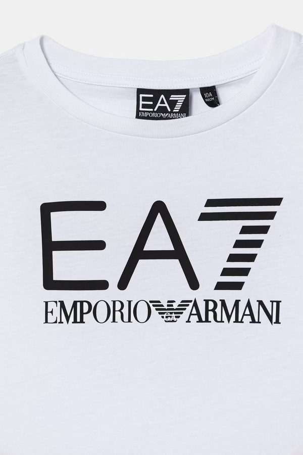Дитячий бавовняний комплект EA7 Emporio Armani колір білий фото 4
