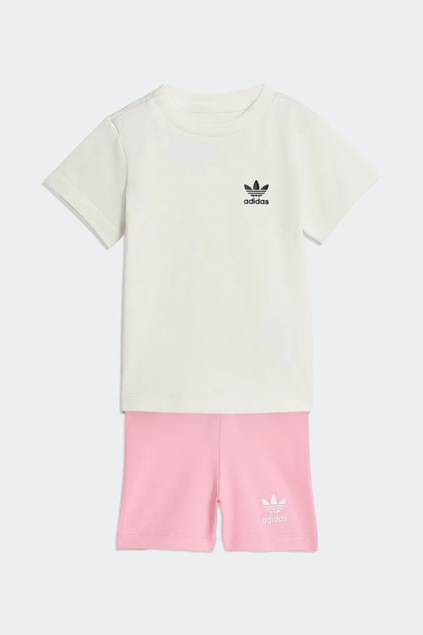 Дитячий бавовняний комплект adidas Originals колір білий