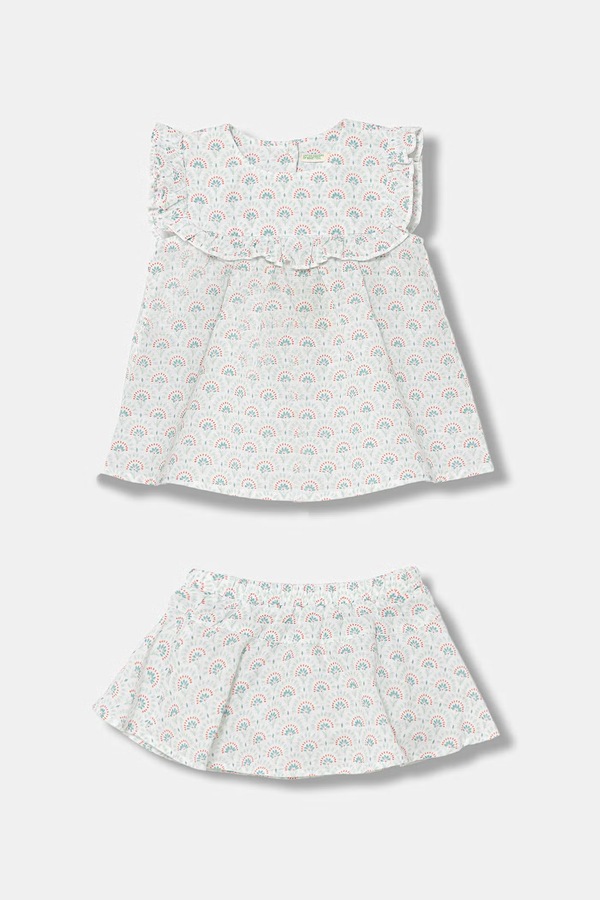 Летняя платье с льном United Colors of Benetton цвет зеленый