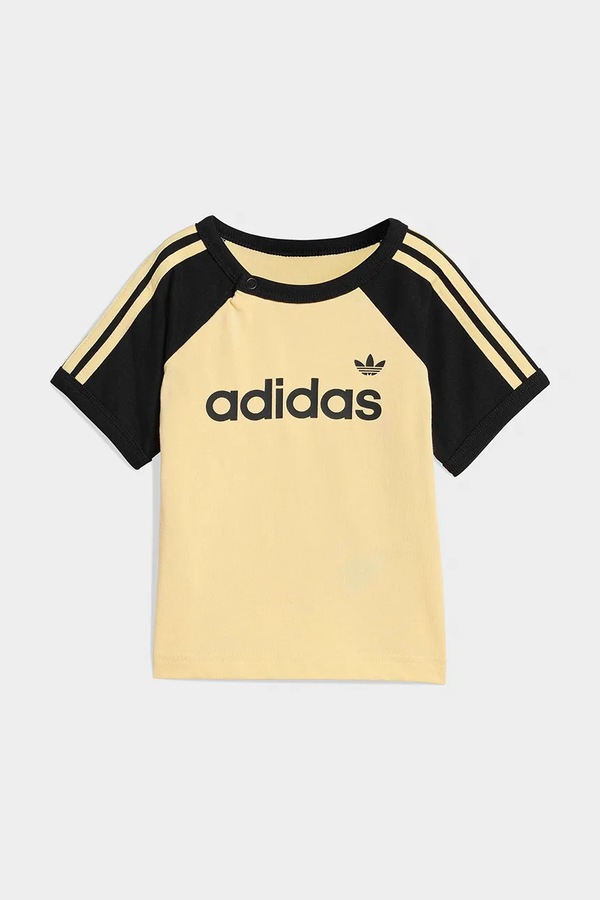 Детский хлопковый комплект adidas Originals цвет желтый