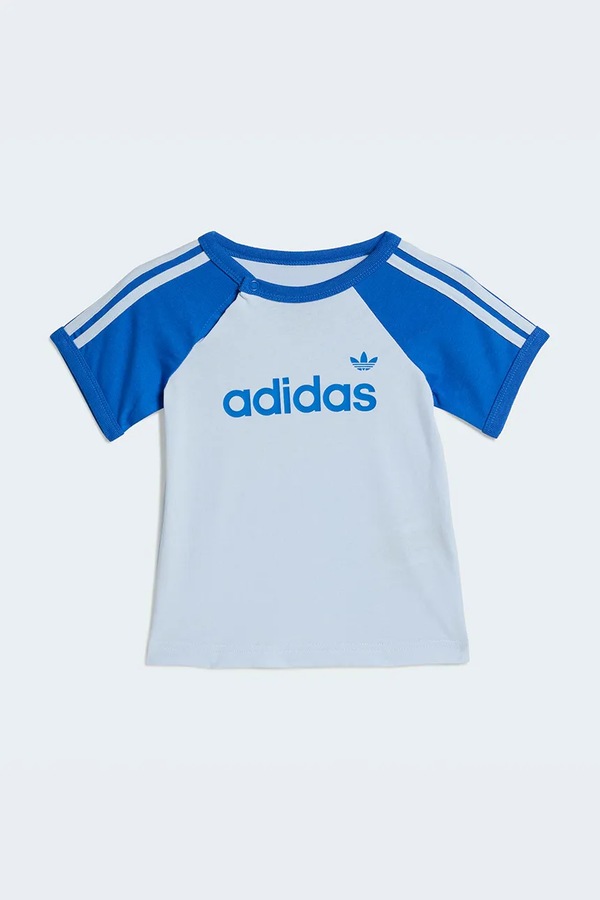 Комплект дитячий бавовняний adidas Originals колір блакитний