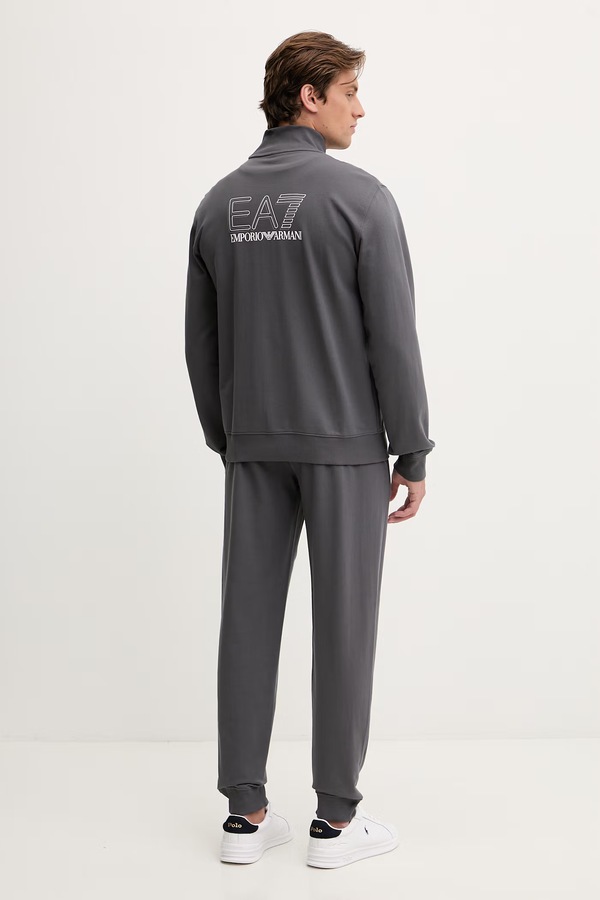 Спортивний комплект чоловічий бавовняний EA7 Emporio Armani колір сірий фото 2