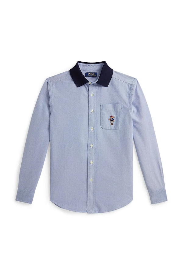 Детская хлопковая рубашка Polo Ralph Lauren фото 2
