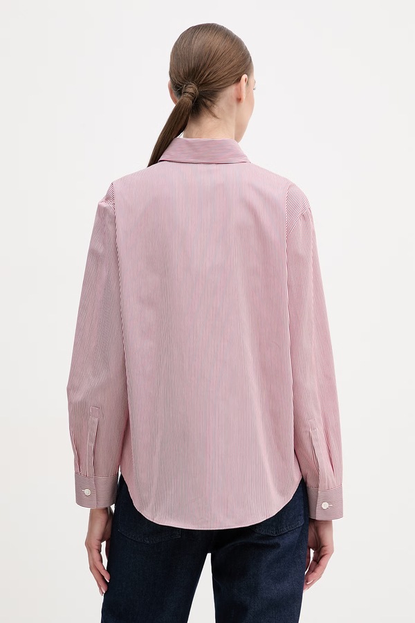 Бавовняна сорочка MM by Max Mara PANFILO колір бордовий фото 2