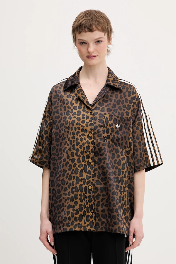 Сорочка adidas Originals колір коричневий