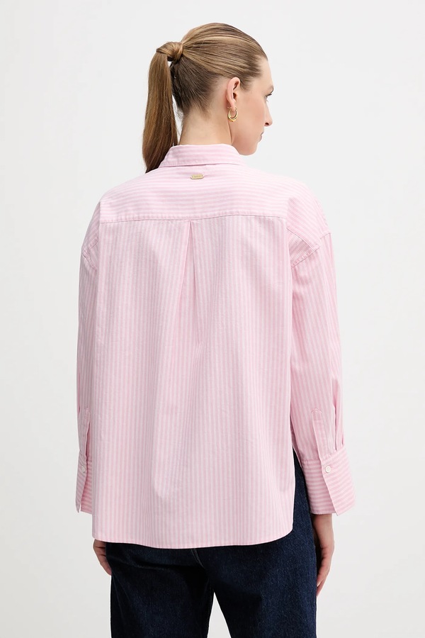 Сорочка з додаванням бавовни Barbour Rosie колір рожевий фото 3