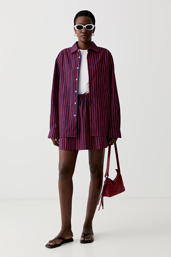 Рубашка женская хлопковая Marimekko цвет красный