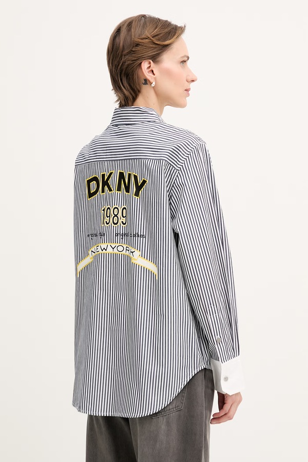 Рубашка женская хлопковая DKNY цвет темно-синий