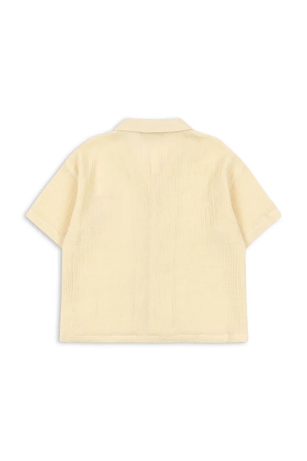 Сорочка дитяча бавовняна Konges Sløjd COCO SHIRT GOTS колір бежевий фото 2