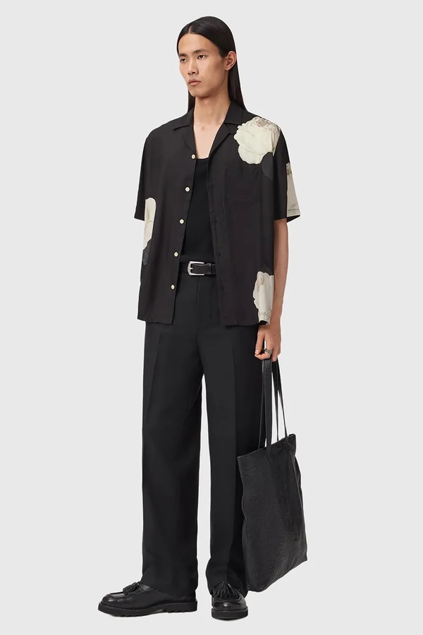 Сорочка AllSaints колір чорний фото 2
