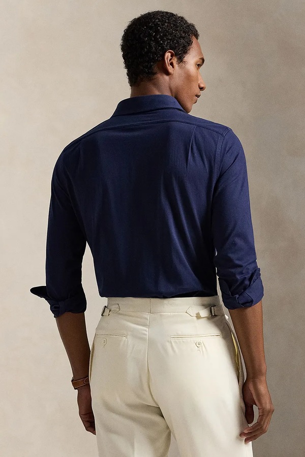 Бавовняна сорочка Polo Ralph Lauren колір синій