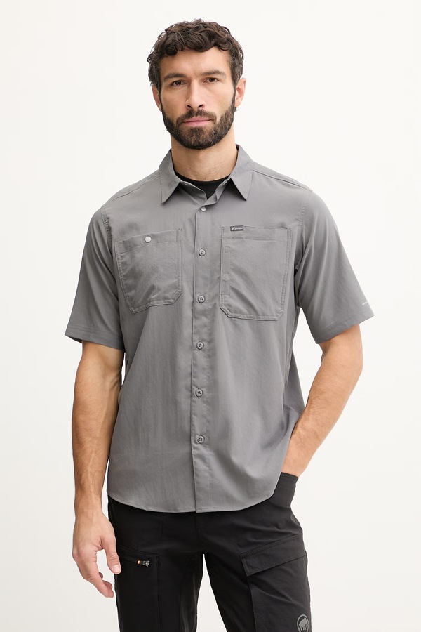 Сорочка outdoor Columbia Silver Ridge колір сірий