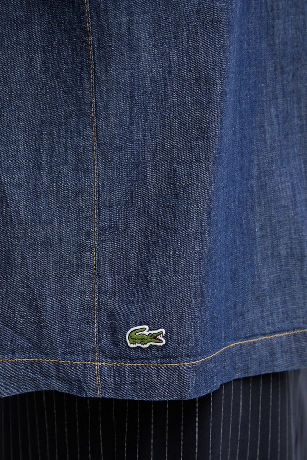 Сорочка чоловіча бавовняна Lacoste колір блакитний фото 4