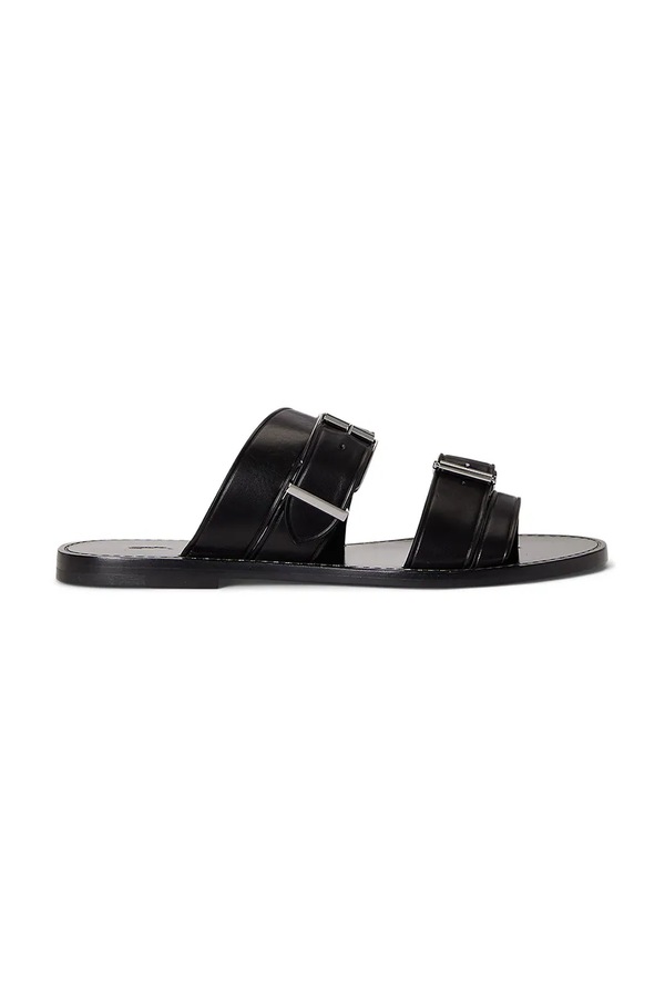 Кожаные шлепанцы Polo Ralph Lauren Bkle Slide цвет черный