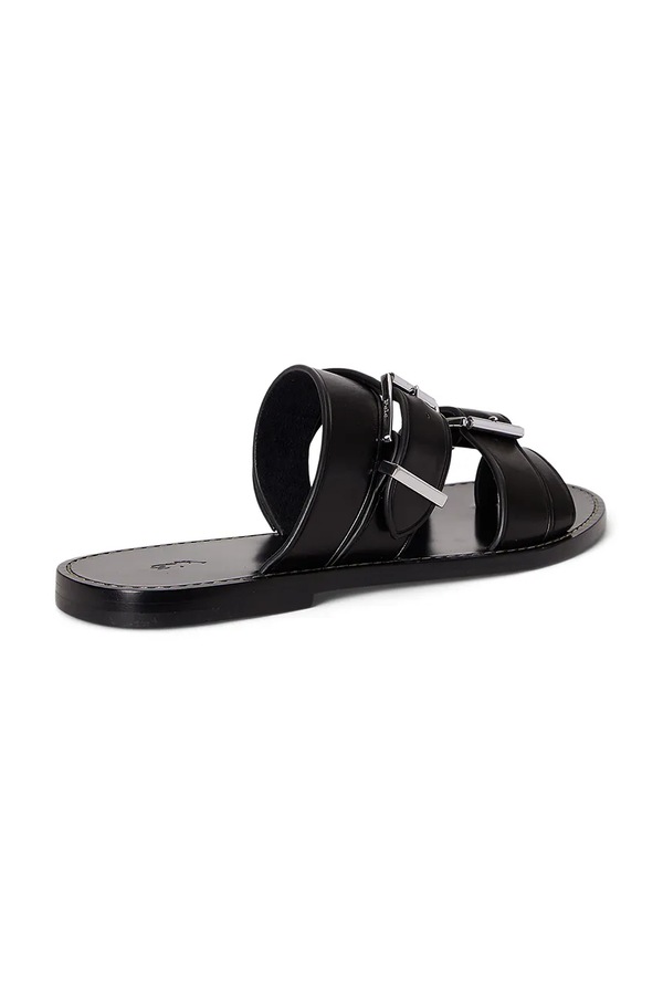 Шкіряні шльопанці Polo Ralph Lauren Bkle Slide колір чорний фото 2