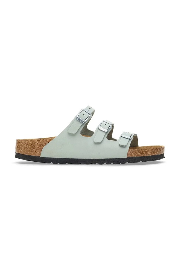 Шльопанці жіночі нубукові Birkenstock Florida колір зелений