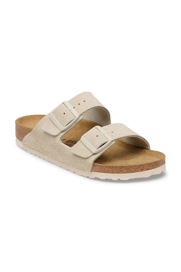 Шлепанцы женские замшевые Birkenstock Arizona цвет бежевый