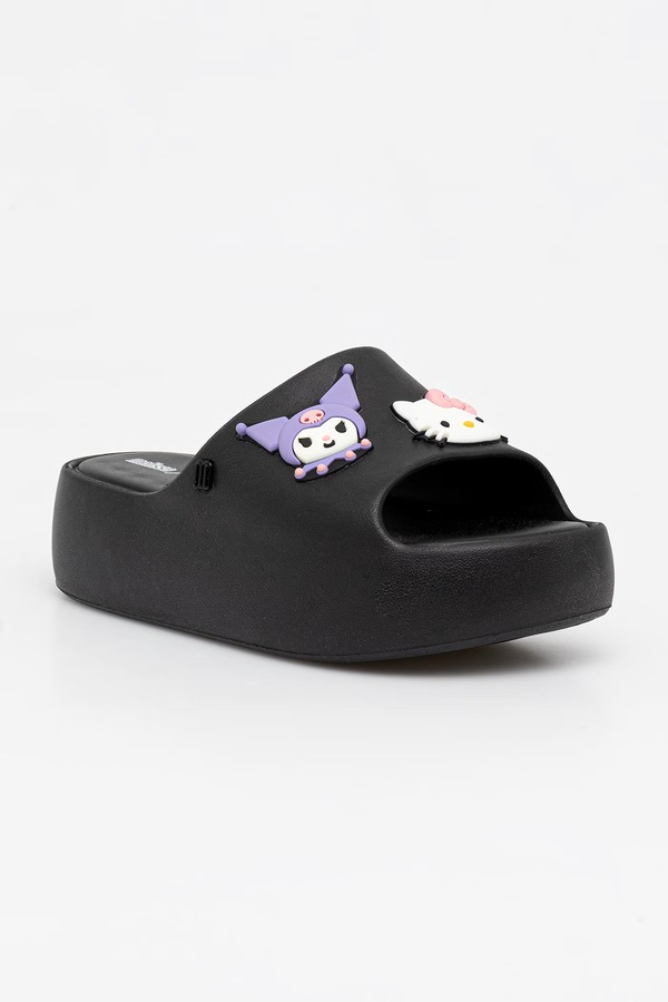 Шльопанці Melissa FREE PLATFORM SLIDE + HELLO колір чорний