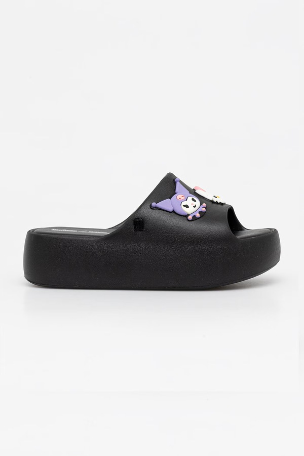 Шльопанці Melissa FREE PLATFORM SLIDE + HELLO колір чорний