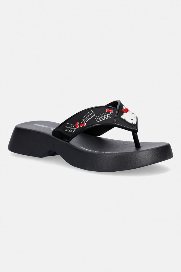 В'єтнамки Melissa FLATFORM + HELLO KITTY AND колір чорний
