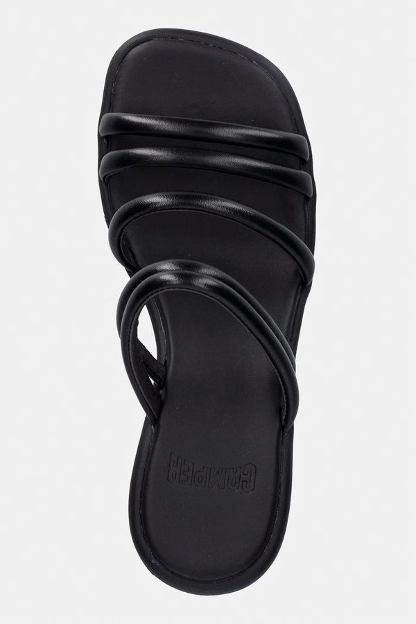 Шльопанці на танкетці жіночі шкіряні Camper Louise Sandal колір чорний фото 4