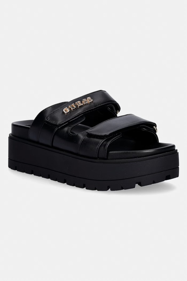 Шльопанці жіночі Guess FAXON колір чорний