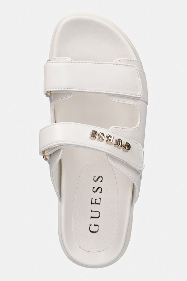 Шльопанці Guess FAXON колір білий фото 4