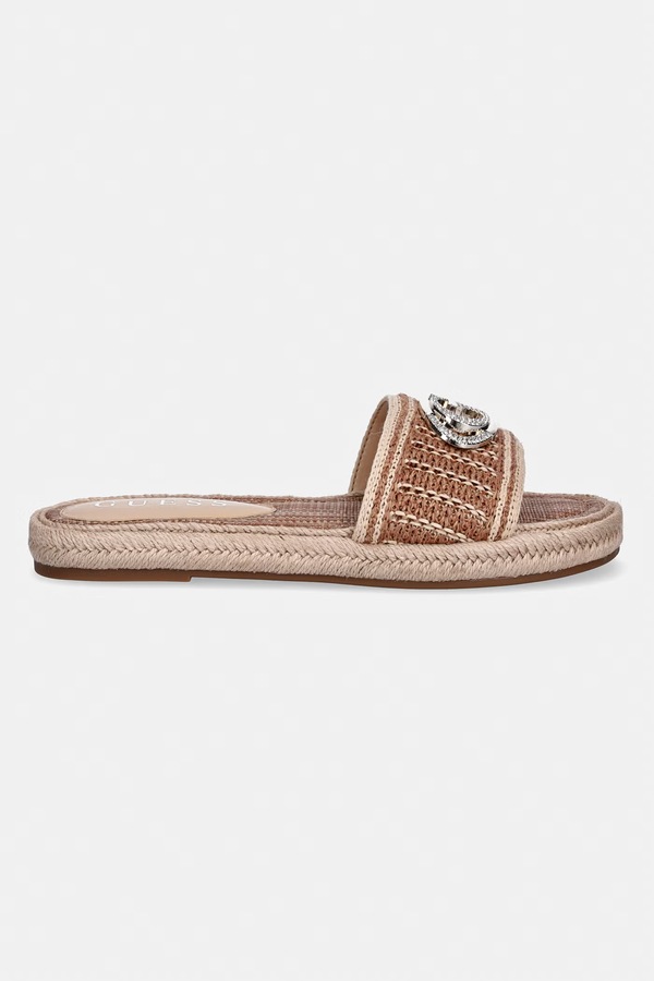 Шльопанці жіночі Guess KAYLIS колір бежевий
