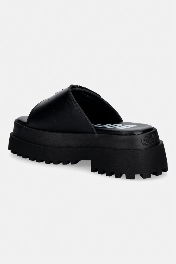 Шльопанці на платформі жіночі Buffalo Pluto Slide Buckle колір чорний фото 2