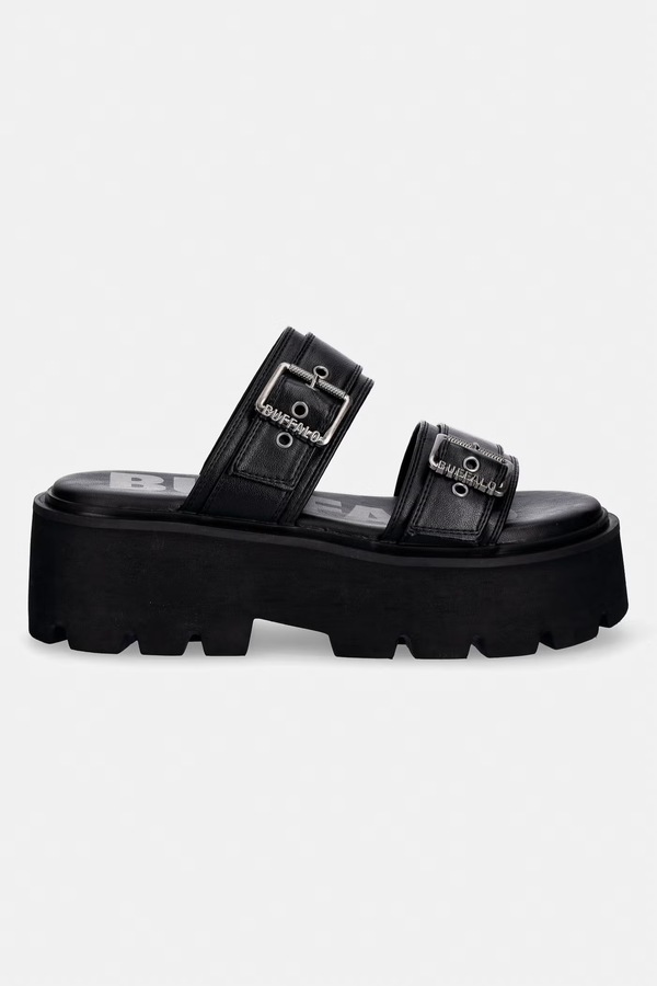 Шлепанцы женские Buffalo Brake Two Strap цвет черный