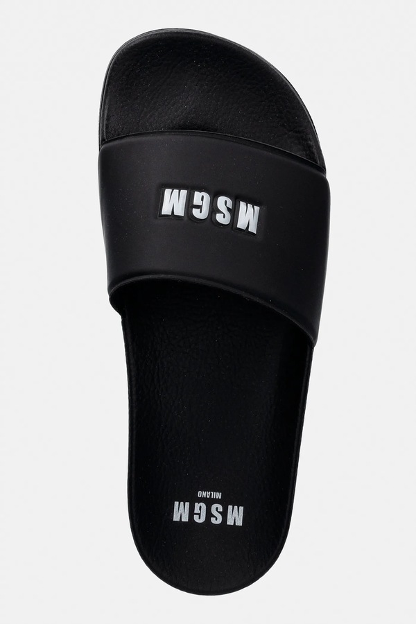 Шльопанці MSGM колір чорний фото 4