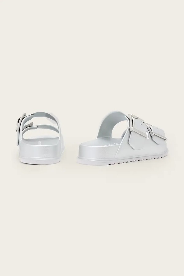 Шлепанцы AllSaints Sian Eva Sandal цвет серебряный фото 2