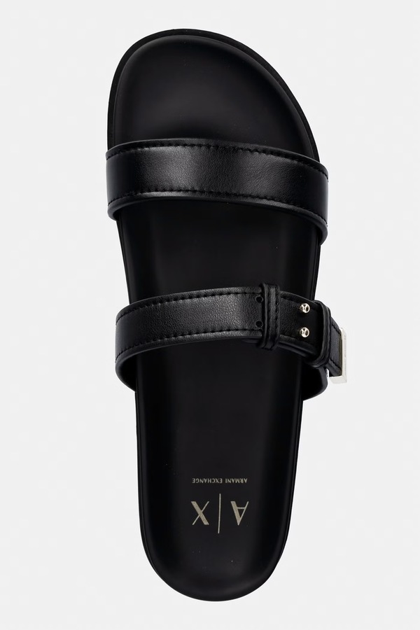 Шльопанці жіночі Armani Exchange колір чорний фото 4