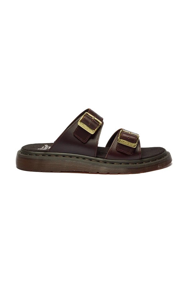 Шлепанцы женские кожаные Dr. Martens Josef цвет коричневый