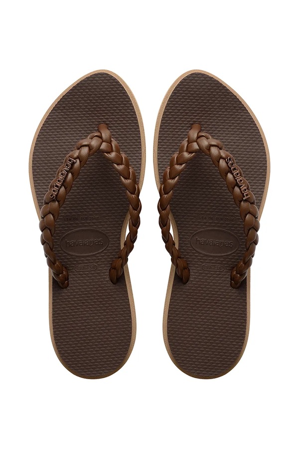 В'єтнамки жіночі Havaianas SLIM POINT BOHO колір коричневий фото 4