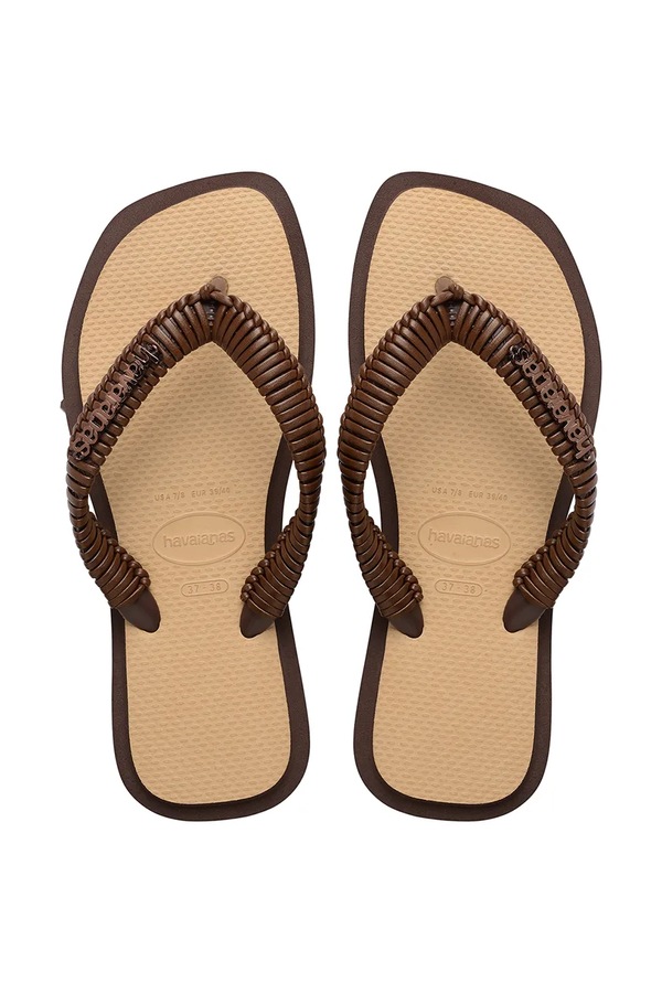 В'єтнамки жіночі Havaianas TOP SQUARE колір коричневий