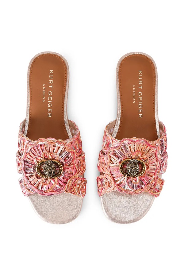 Шльопанці жіночі Kurt Geiger London Chelsea Woven Flat Sdl колір помаранчевий