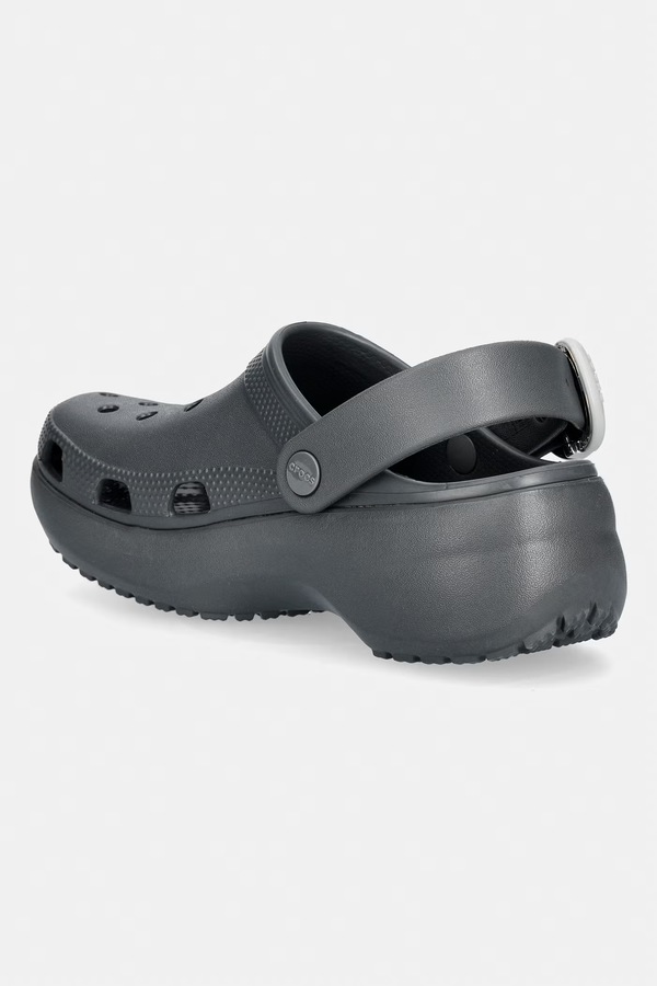 Шлепанцы на платформе женские Crocs Classic Platform Buckle Clog цвет серый фото 2