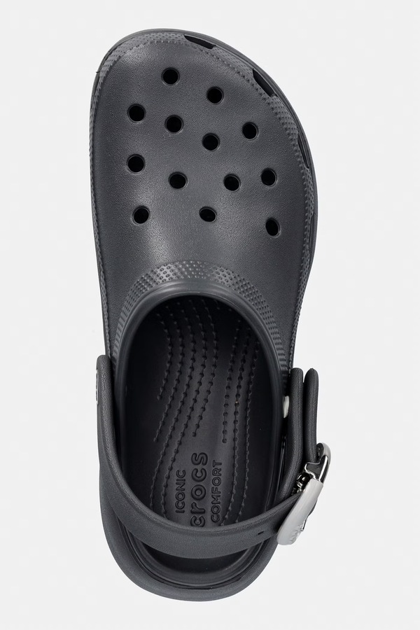 Шльопанці на платформі жіночі Crocs Classic Platform Buckle Clog колір сірий фото 4