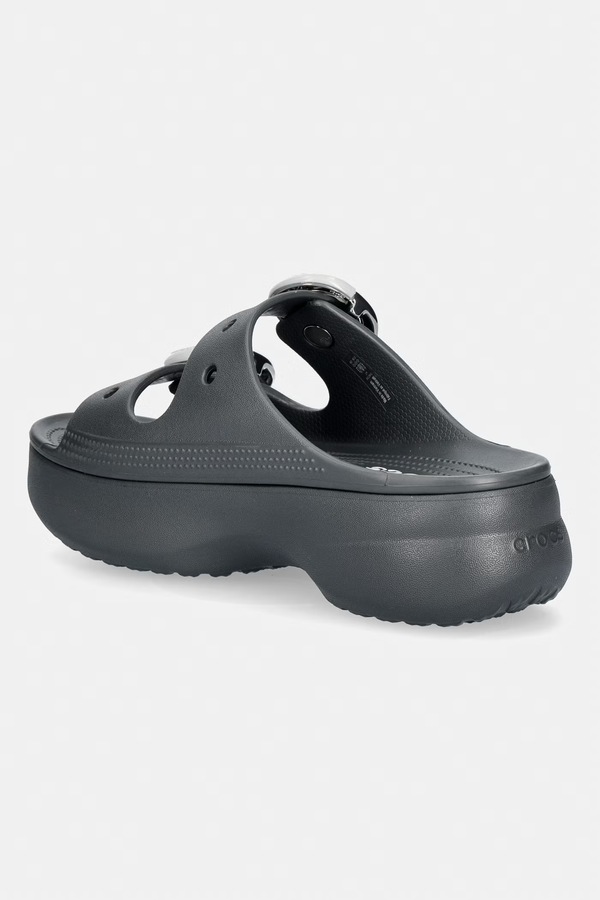 Шльопанці на платформі жіночі Crocs Saturday Platform Dipped Buckle Sandal колір сірий фото 2