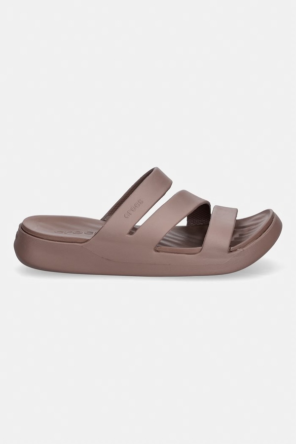 Шльопанці жіночі Crocs Getaway Strappy колір коричневий
