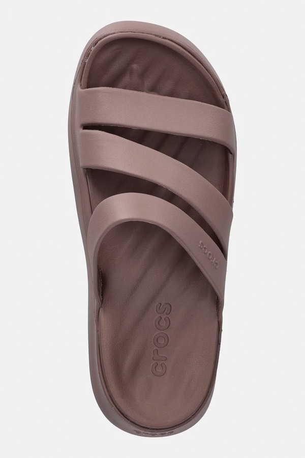 Шльопанці жіночі Crocs Getaway Strappy колір коричневий фото 4