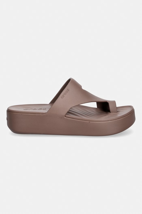 Шльопанці жіночі Crocs Getaway Platform Toe Loop колір коричневий фото 2