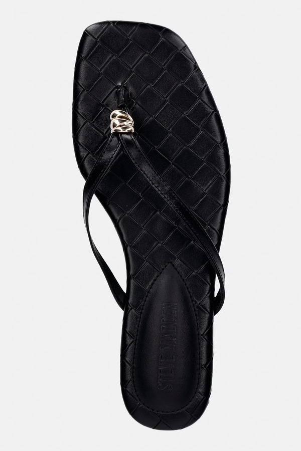 В'єтнамки жіночі шкіряні Steve Madden Maliyah колір чорний фото 4