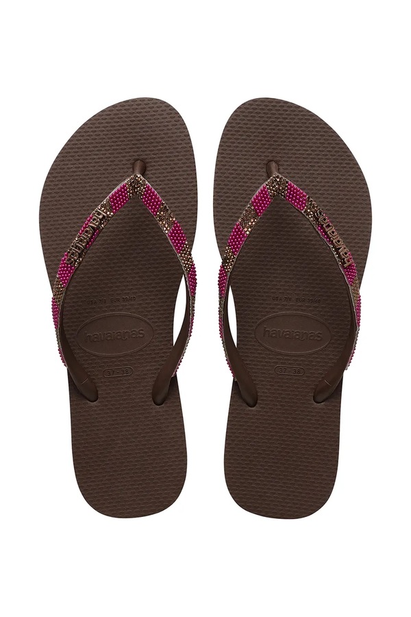 В'єтнамки жіночі Havaianas SLIM GLOW колір коричневий